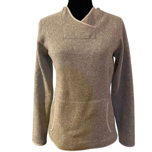 Eddie Bauer Tops - Eddie Bauer Gray Fleece Lined Pullover Hoodie